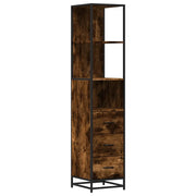 Armadietto Bagno | Armadio da bagno Rovere Fumo 35x37,5x166cm in Legno Multistrato