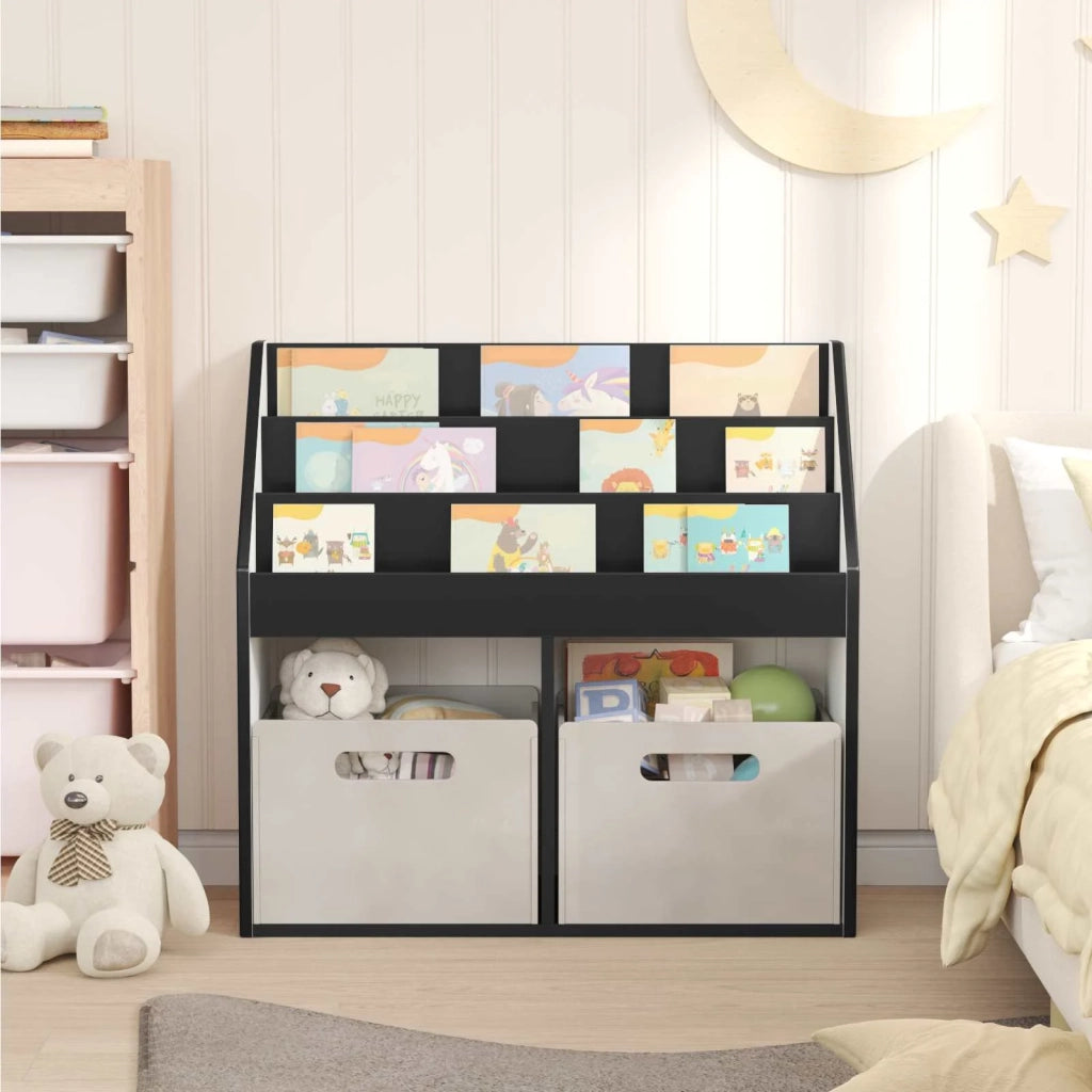 Libreria per Bambini Nero 72,5 x 29,5 x 69 cm Legno multistrato 892380