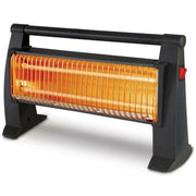Stufa Riscaldatore Portatile al Quarzo 1200W con Riscaldatore Infrarossi e Interrutore Nero