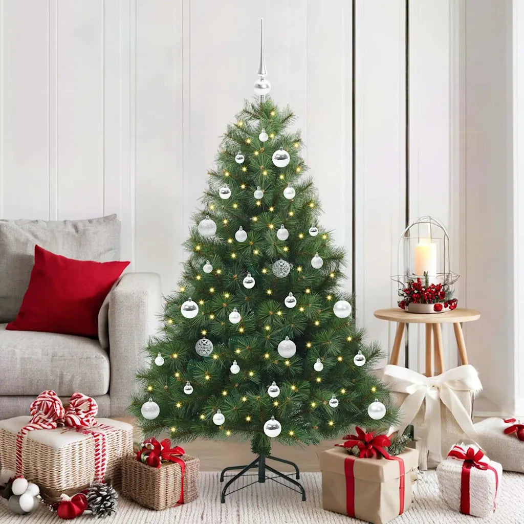 Albero di Natale artificiale con 150 LED Verde 150 cm PE e PVC 3397775
