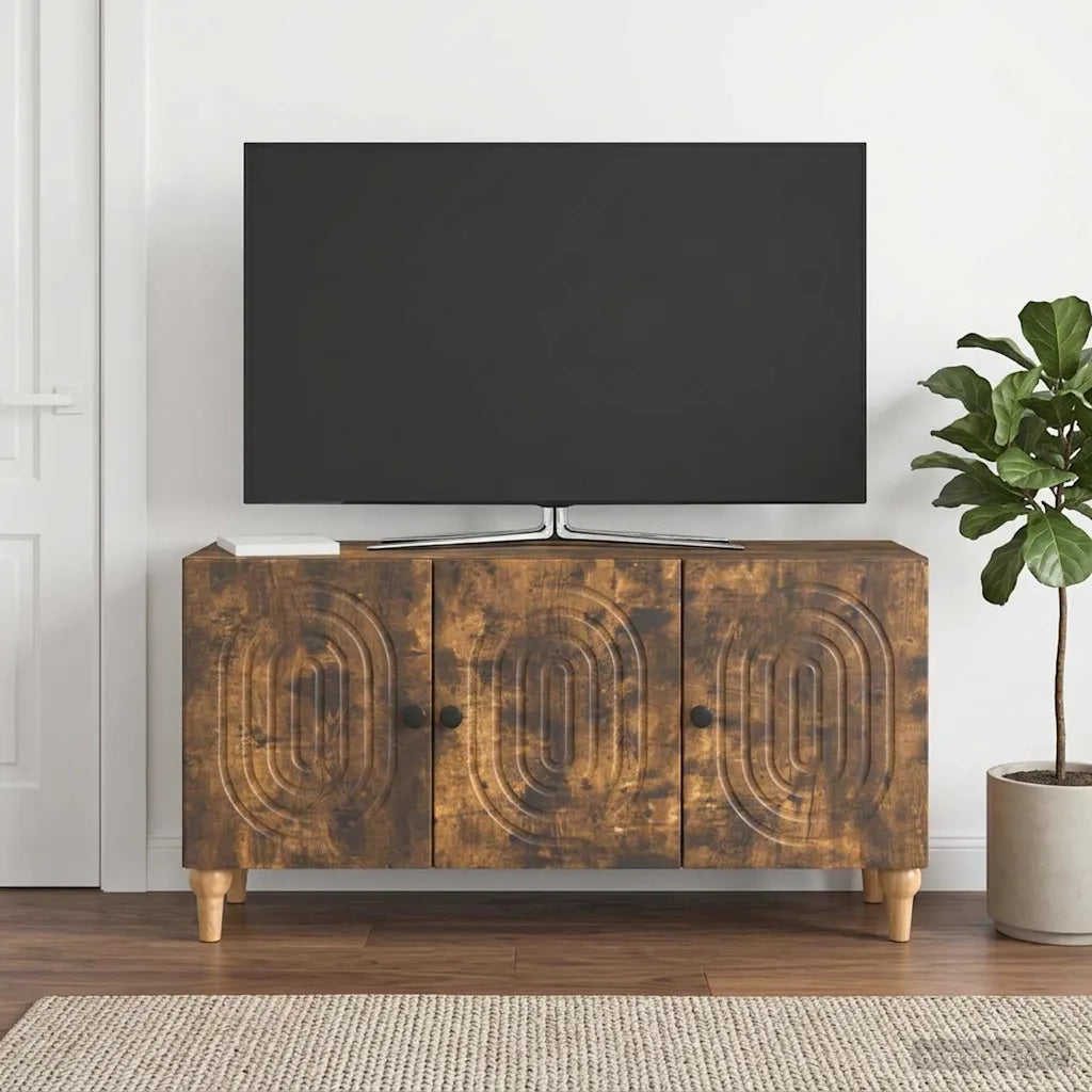 Mobile TV 99 x 34,5 x 50 cm Rovere Fumo Legno ingegnerizzato 894260