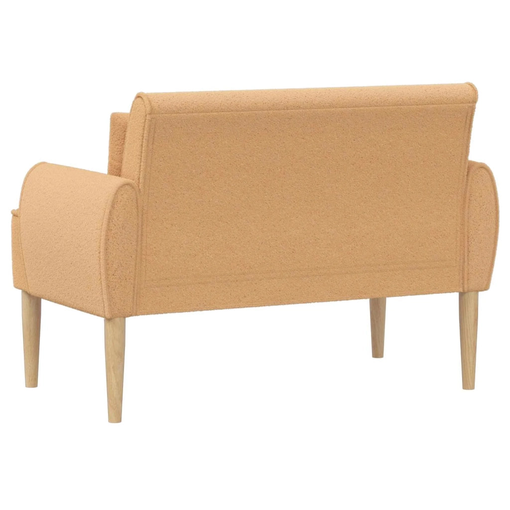 Loveseat con bottoni imbottiti Beige 117 x 67 x 77 cm Bouclé 42041827