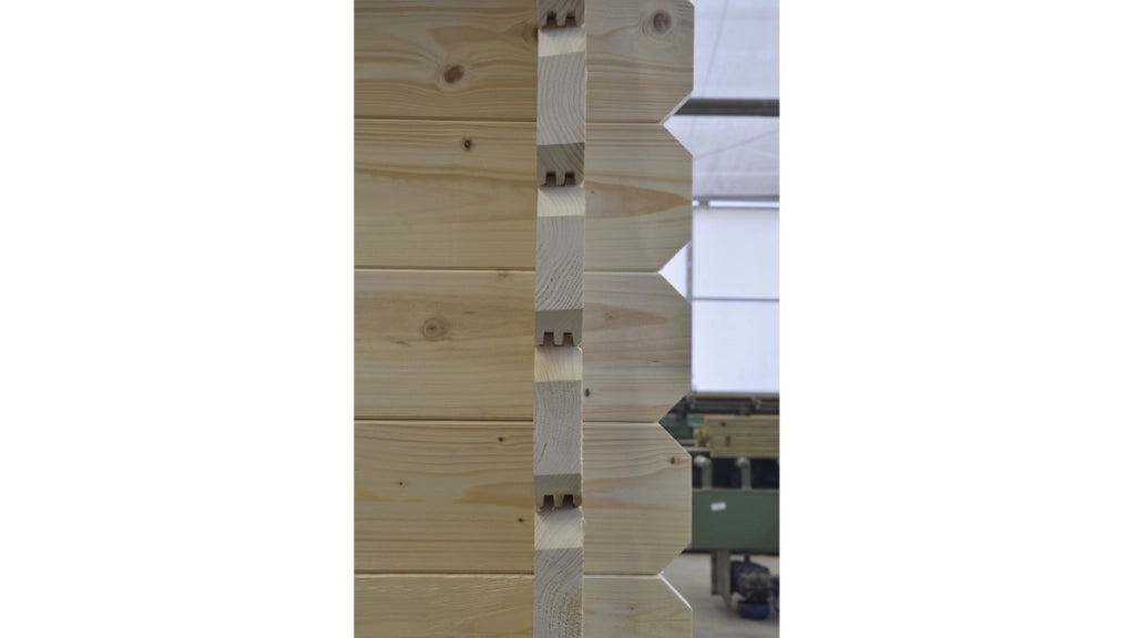 Casetta da giardino in legno - 16m2 - 4x4m - 40mm - colore: naturale - DOM611 - ALTANKA
