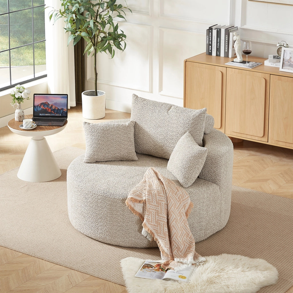 Poltrona Letto Singola in Tessuto Chenille ¨C Xylo ¨C Relax, Grigio
