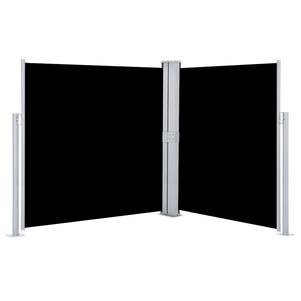 Tenda da Sole Laterale Retrattile Nera 140x600 cm 48454
