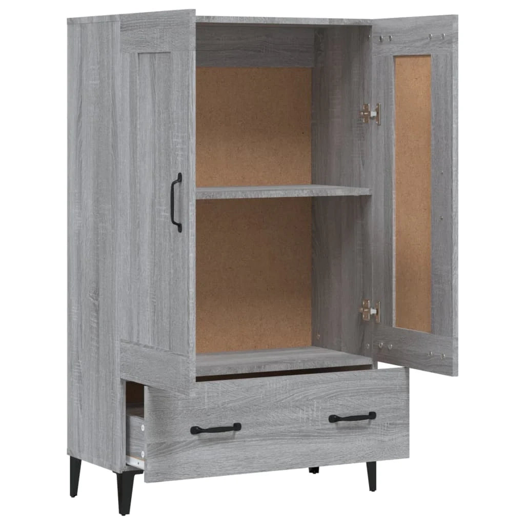 Credenza credenza cassettiera mobile contenitore organizer cucina soggiorno soggiorno Sonoma 70 x 31 x 115 cm derivati ​​del legno grigio 02_0036505