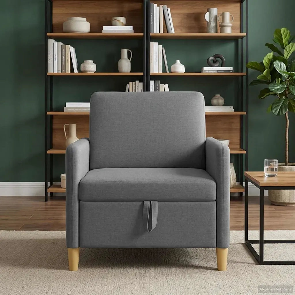 Divano con Storage Grigio Scuro 72 x 78 x 87 cm Poliestere 42036864