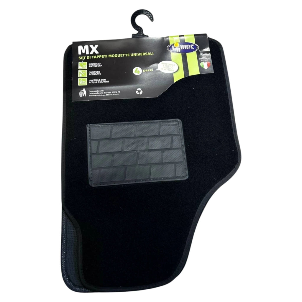 TAPPETINI PER AUTO 4 PEZZI IN MOQUETTE UNIVERSALI MX