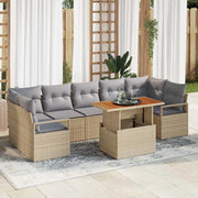 Set Divano da Giardino 8 pcs Beige Poly Rattan 3358415