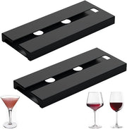 Set di 2 Wijnglashouders Inversi in Plastica - Nero - Organizzazione e Presentazione dei Calici da Vino