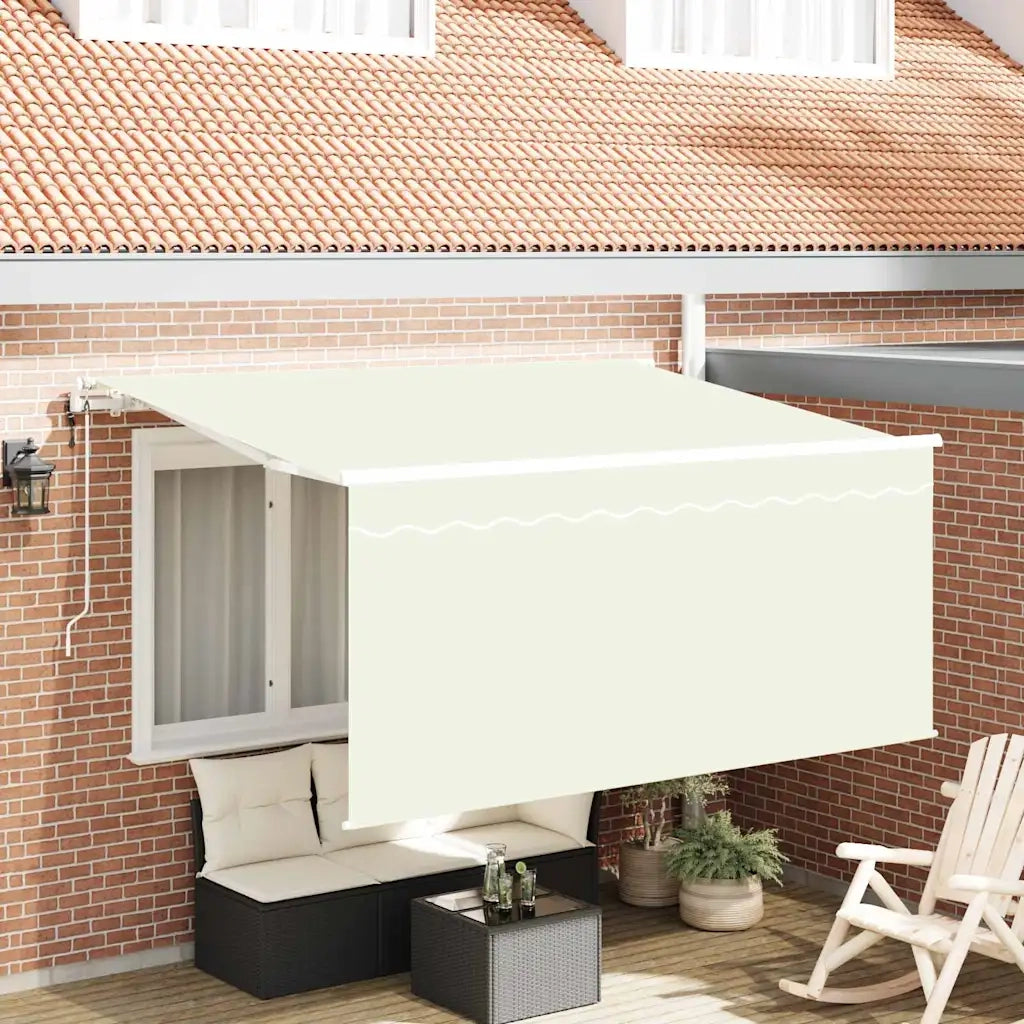Tenda Retrattile Crema 300 x 200 cm Poliestere e Alluminio 3329497