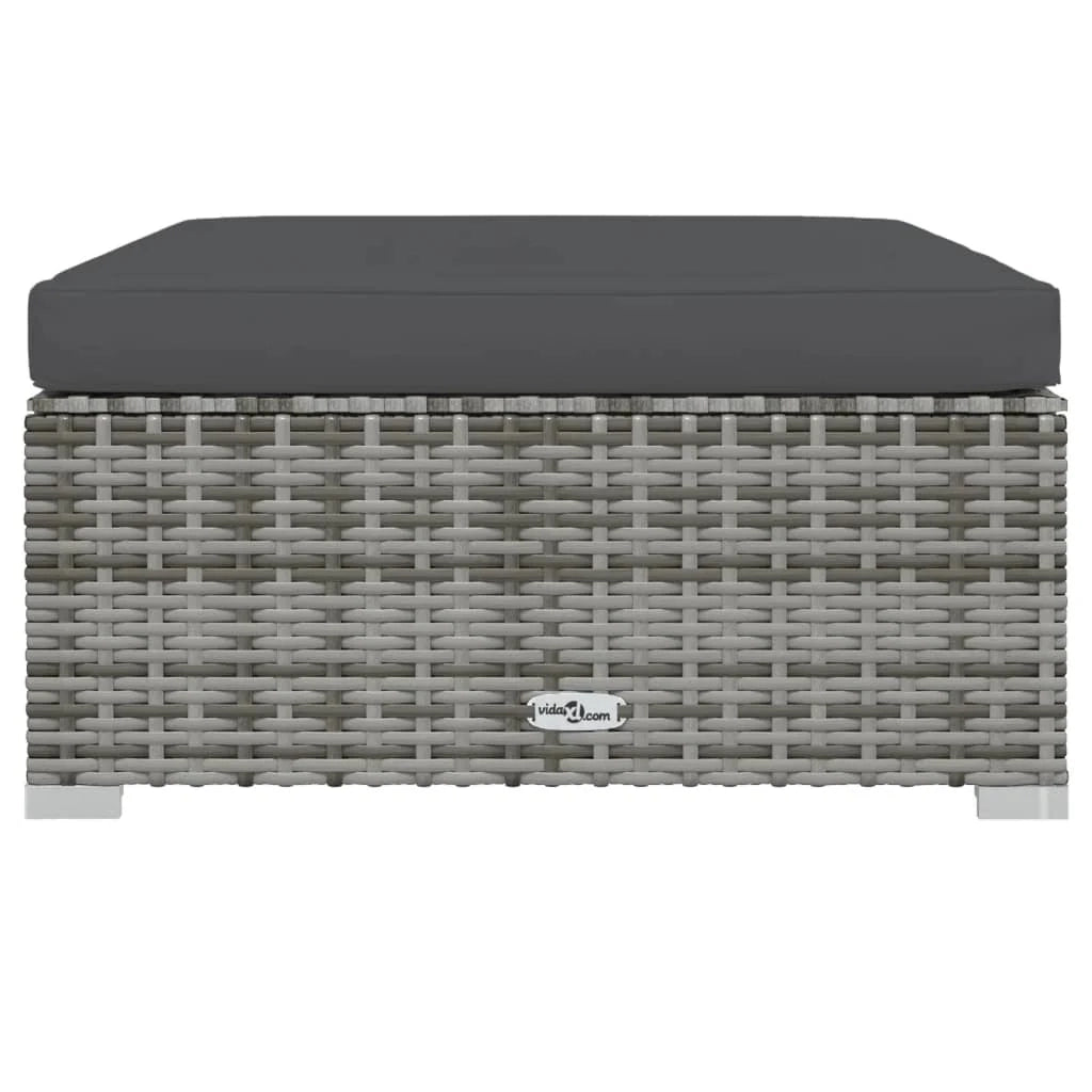 Set di mobili da giardino da 6 pezzi con cuscini in polyrattan grigio 02_0016877