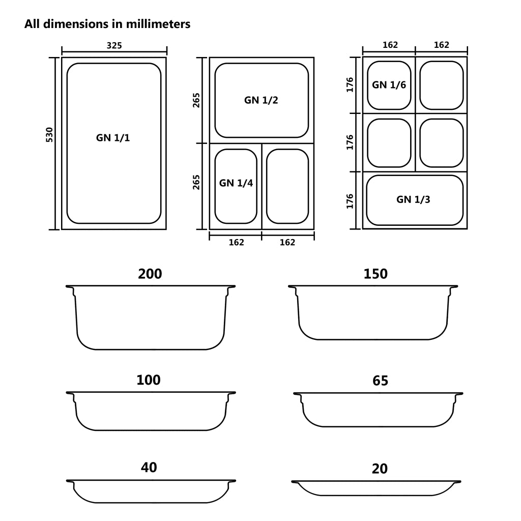 Coperchi per Teglie GN 1/2 2 pz in Acciaio Inox CFW3605020