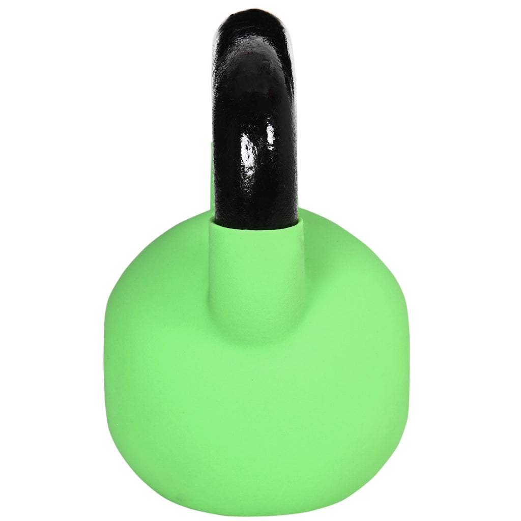 Kettlebell 12 kg ¨C Xylo ¨C Ghisa con Rivestimento in Neoprene Verde 20x13x23 cm
