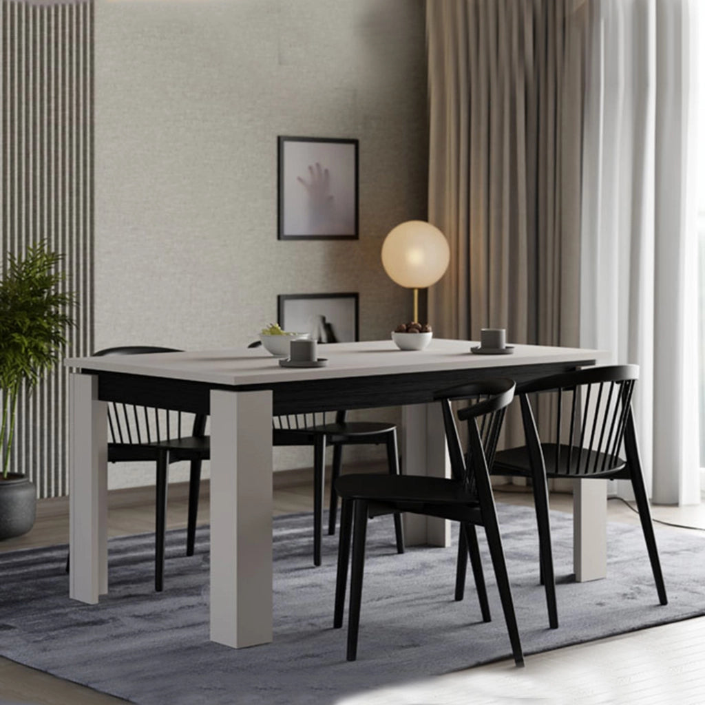 Lajon, Tavolo Allungabile 8 Posti, 160x90x77h cm Bianco Crema