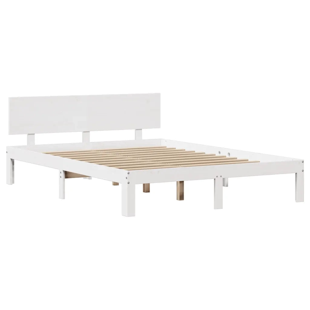 Giroletto con Testiera senza Materasso Bianco 140x200 cm