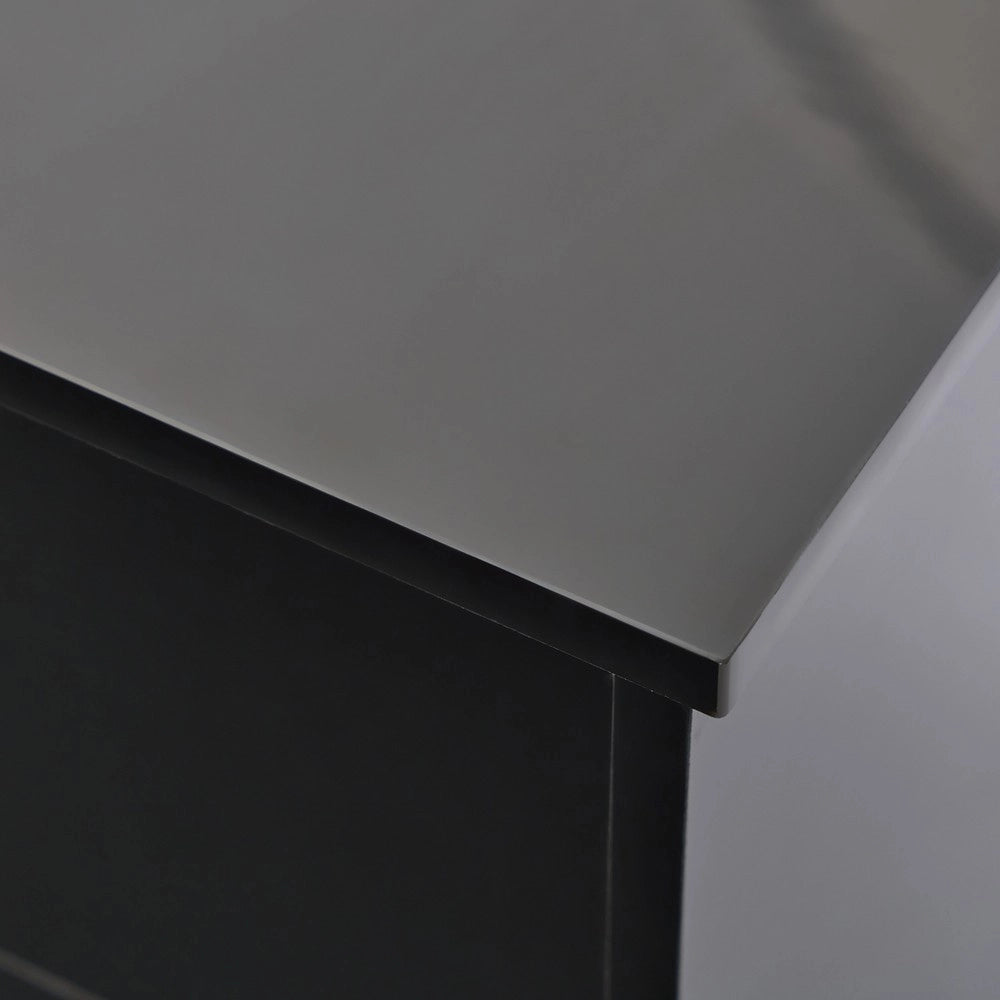 Tavolino da Caff¨¨ con LED e Piano Sollevabile ¨C Xylo ¨C Nero, Legno, 100x50x55 cm