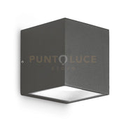 GES170- APPLIQUE 2 LUCI ATTACCO GX53 ALLUMINIO E VETRO COLORE ANTRACITE