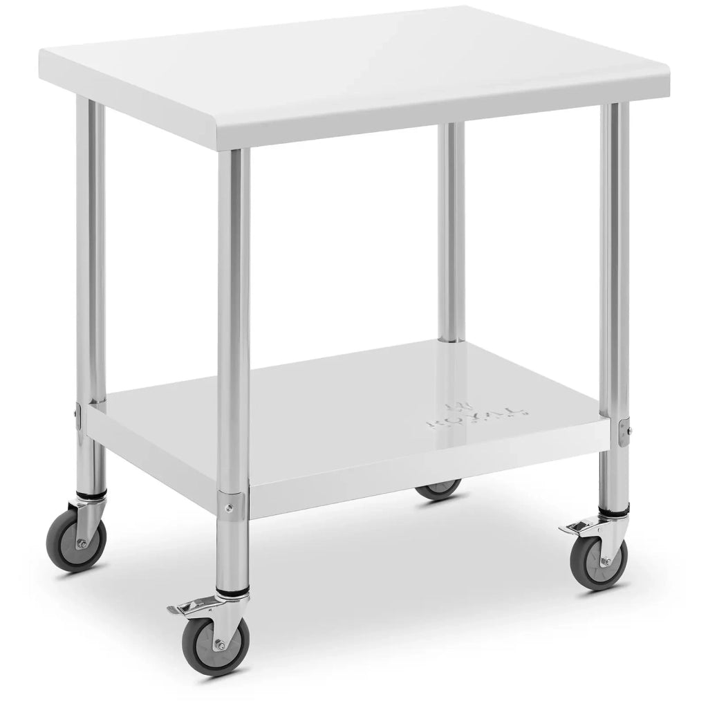 Tavolo da lavoro professionale da cucina Premium 60 x 80 cm 135 kg acciaio inox 14_0010022