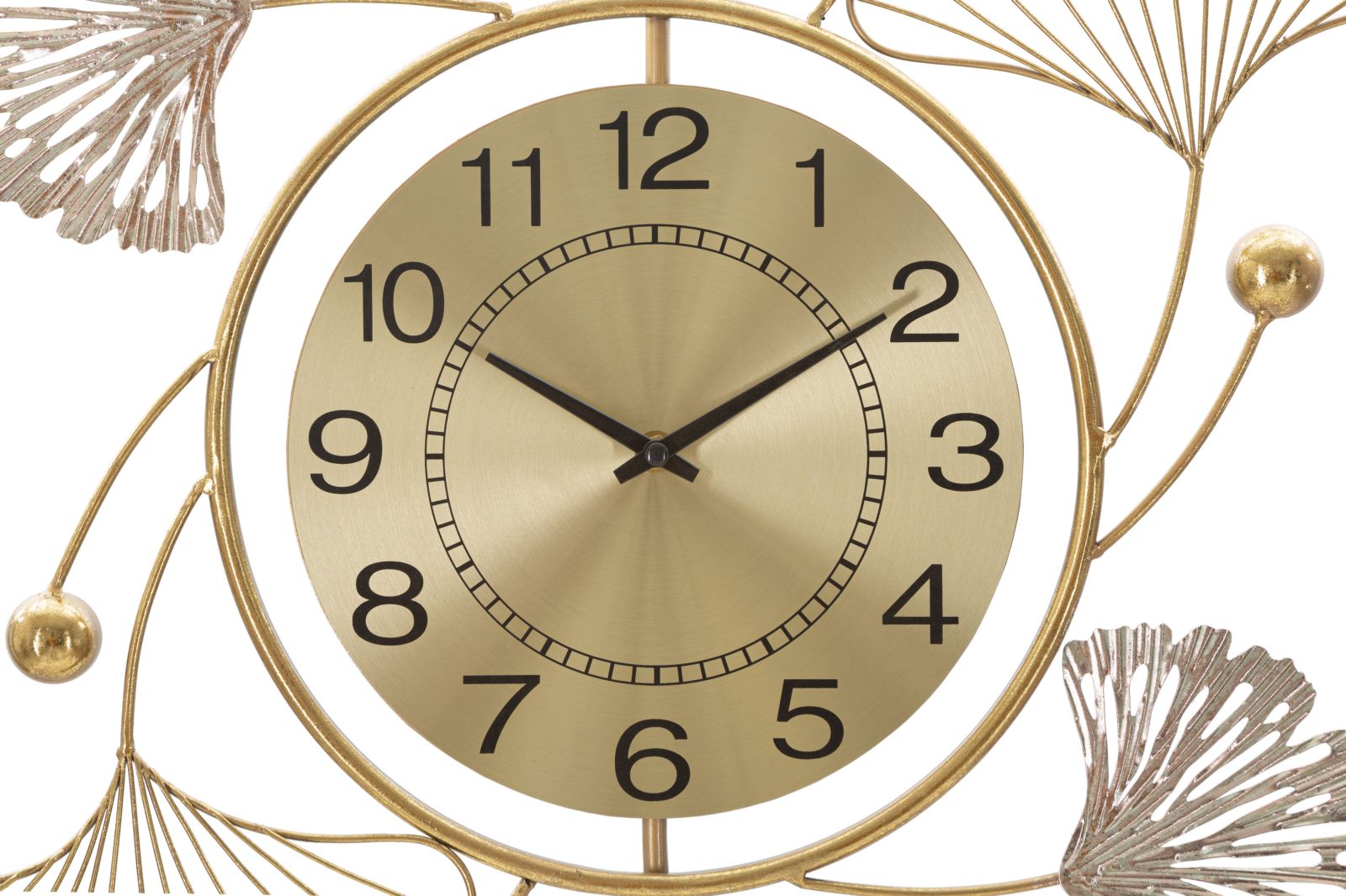 Pannello da Muro Leavy con Orologio 52,5x3,5x102 cm in Ferro