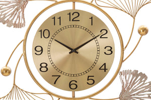 Pannello da Muro Leavy con Orologio 52,5x3,5x102 cm in Ferro