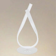 Trade Shop - Lume Intrecciato Led Bianco 12 Watt Lampada Da Tavolo Moderno Doppia Luce 32705 -