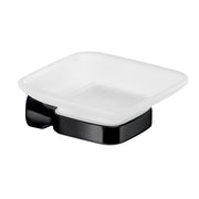 Portasapone da muro in acciaio inox e Cromall ST11 Gedy serie STELVIO Nero Opaco