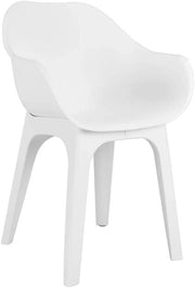 GHIBLI SEDIA POLTRONA IN PLASTICA 55 X 50,5 X H81 CM BIANCA