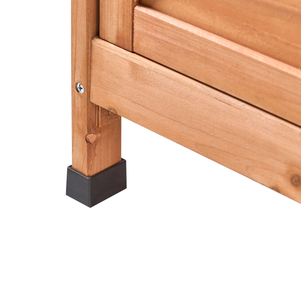 Tavolo da giardinaggio con spazio di archiviazione 113 x 46 x 148 cm Legno di abete marrone chiaro Piano di lavoro in ferro