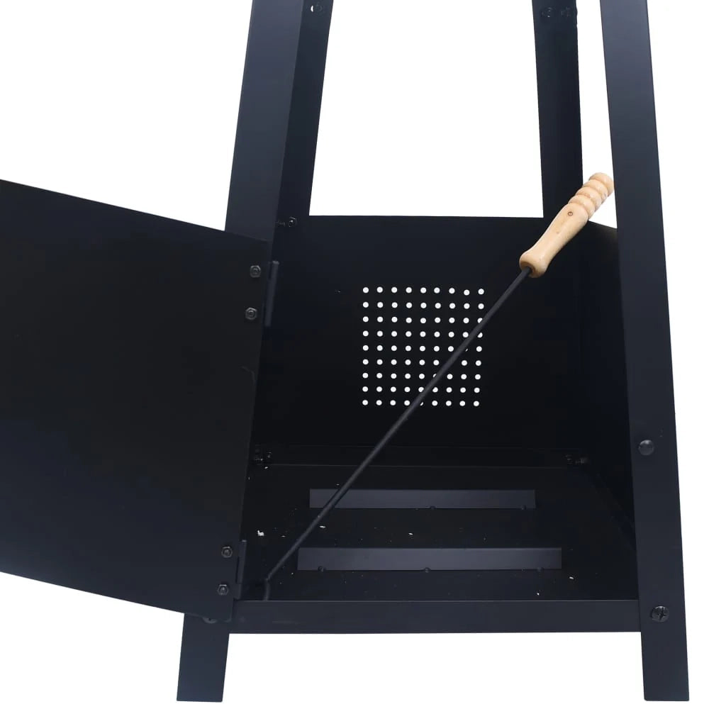 Caminetto 35 x 35 x 99 cm acciaio nero 02_0005940