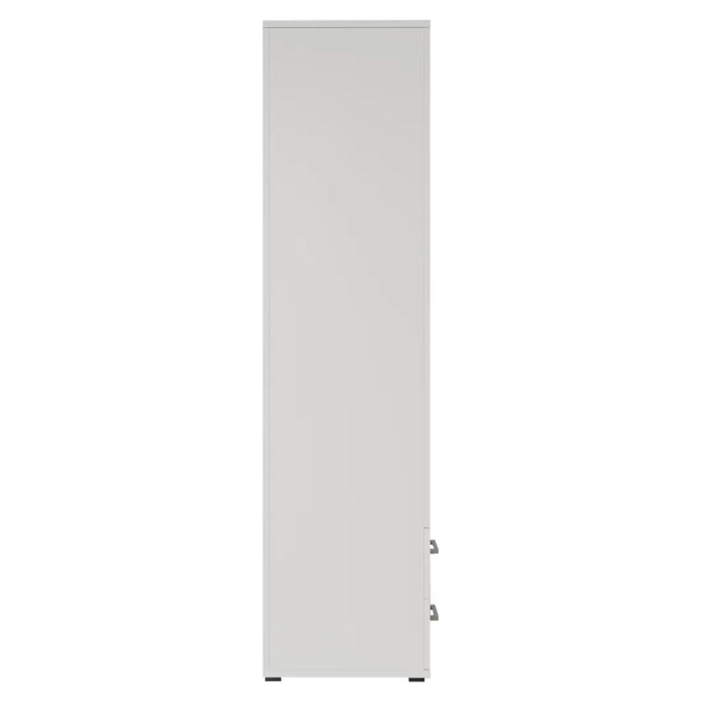 Armadio a 4 ante con 2 specchi TOM - Dimensioni H185 x L160 x P52 cm - Colore bianco - Stile design