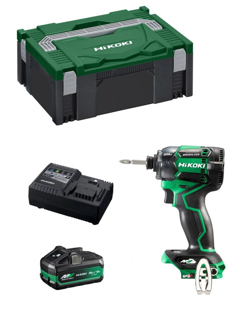 Avvitatore ad Impulsi HIKOKI WH36DCB1X (1 x 4,0Ah/8,0 Ah + UC18YSL3 + Valigetta HSC II)