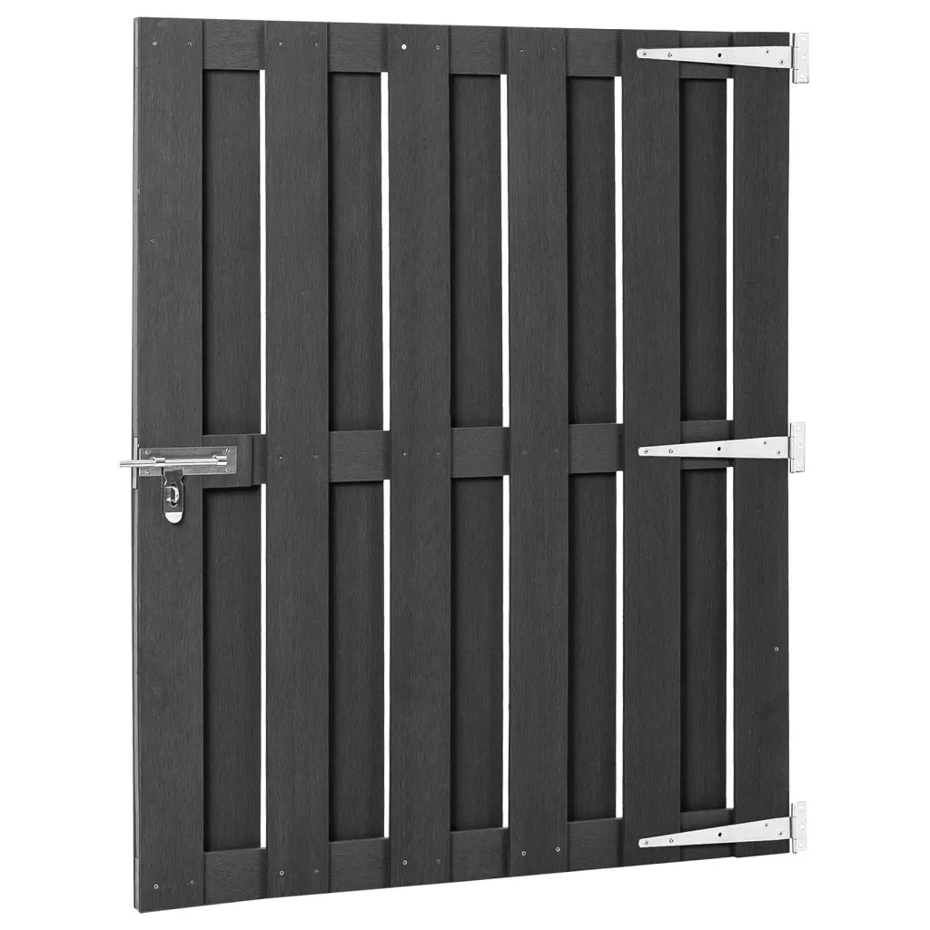 Cancello da Giardino in WPC 100x112 cm Grigio 318103