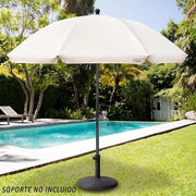 Ombrellone per giardino con protezione UV50 diametro 240 cm maniglia in legno 28-32 mm collo flessibile regolabile in altezza - grande ombrelli per giardino