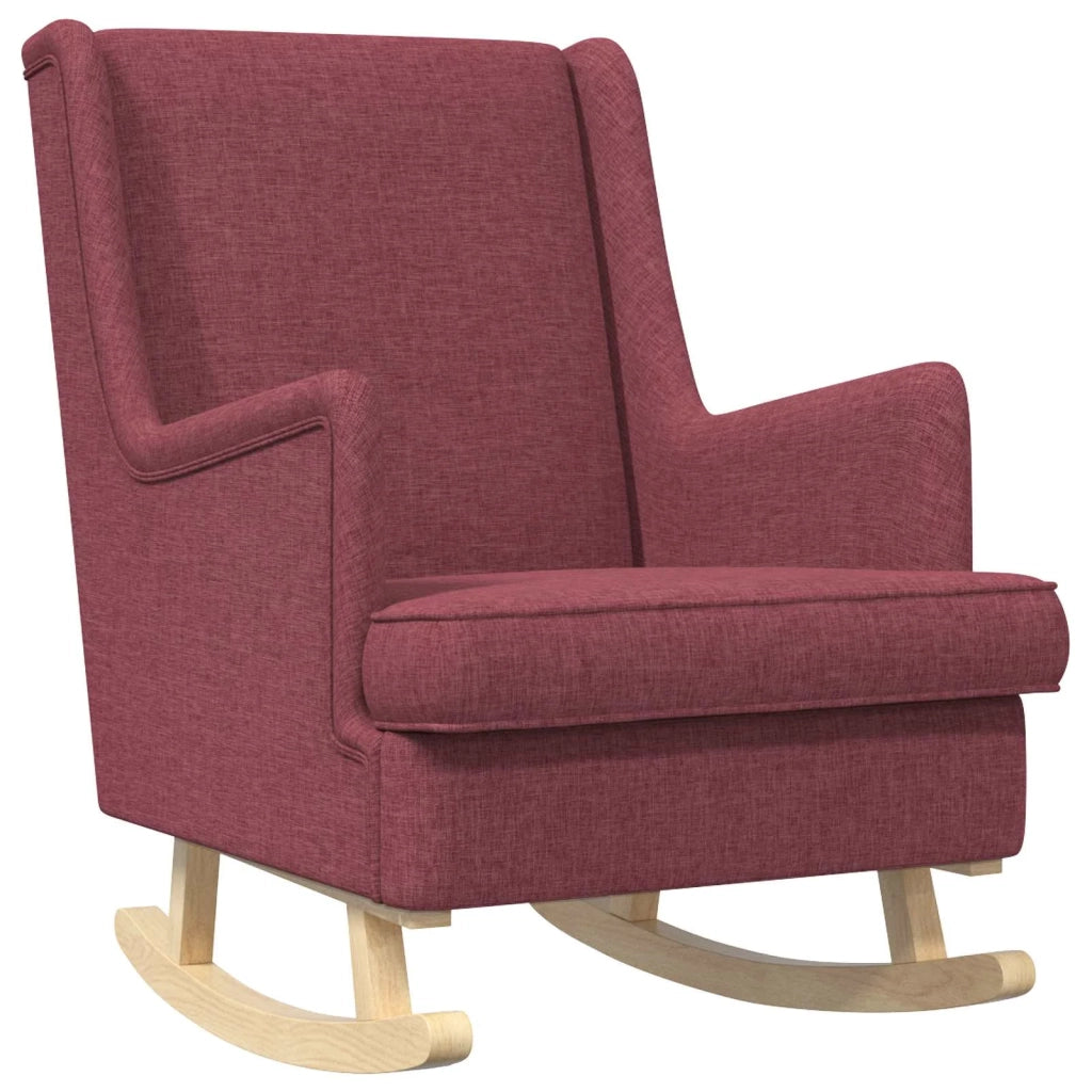 Sedia a dondolo Rosso Vino 62 x 80 x 85 cm Tessuto 42029965