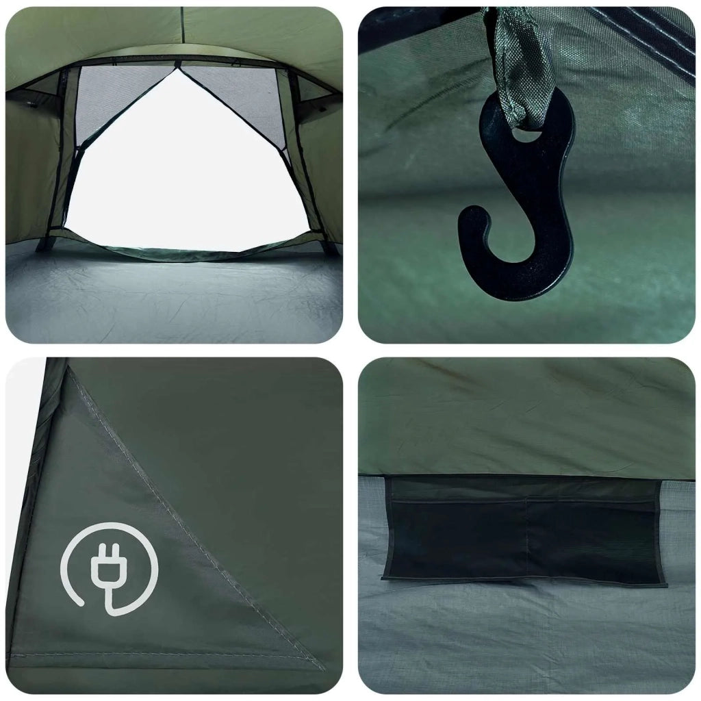 Tenda Capanna Verde militare 8 persone Poliestere e Acciaio 42028590