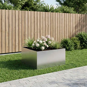 Vaso da giardino Argento 60 x 60 x 40 cm Acciaio Inox 8005100