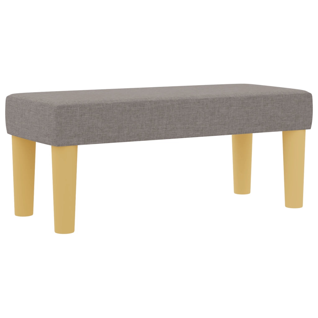 Letto con Box Spring con Materasso e Panchina Tortora 100x200 cm Tessuto