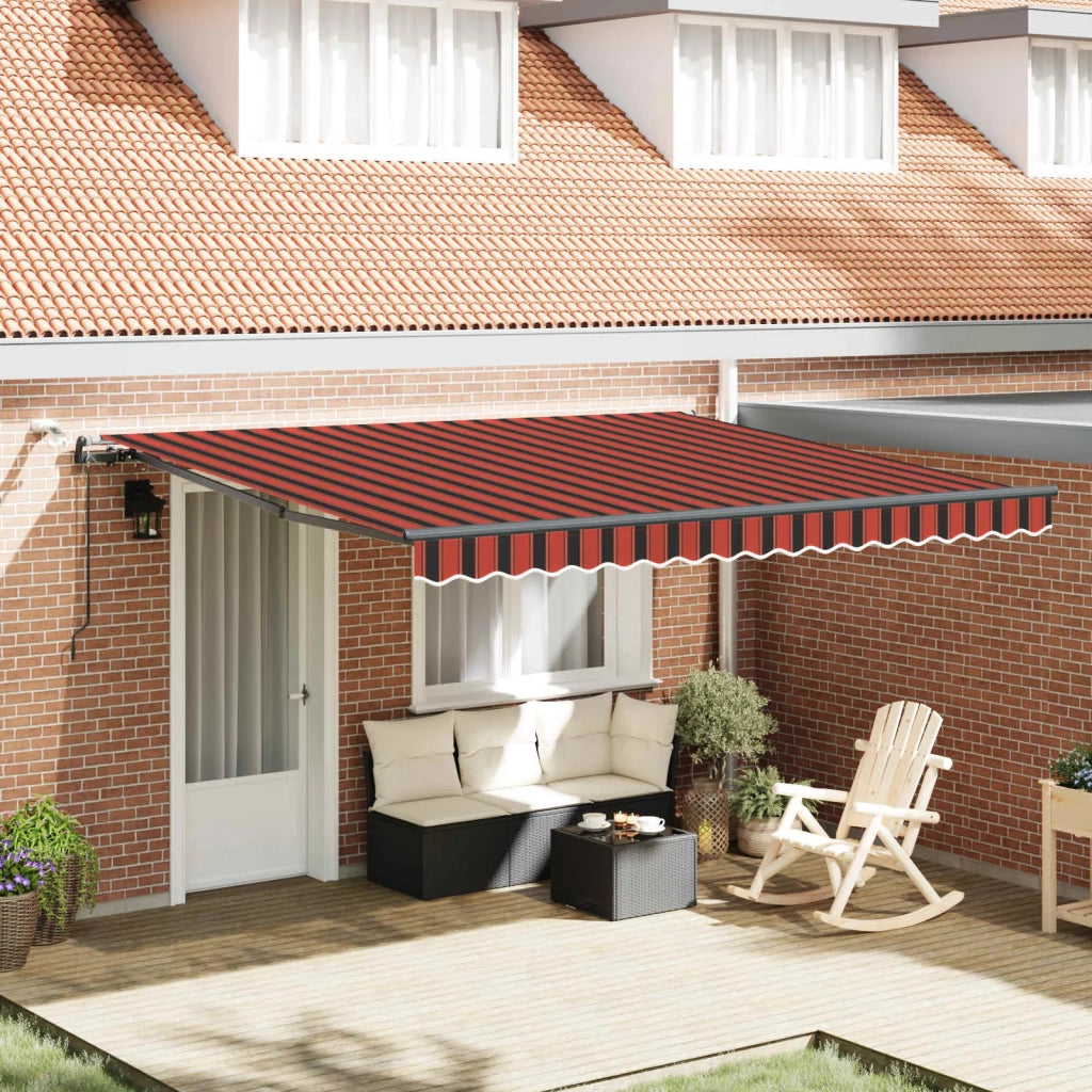 Tessuto per Tenda arancione e marrone 400 × 300 cm Poliestere 3330512