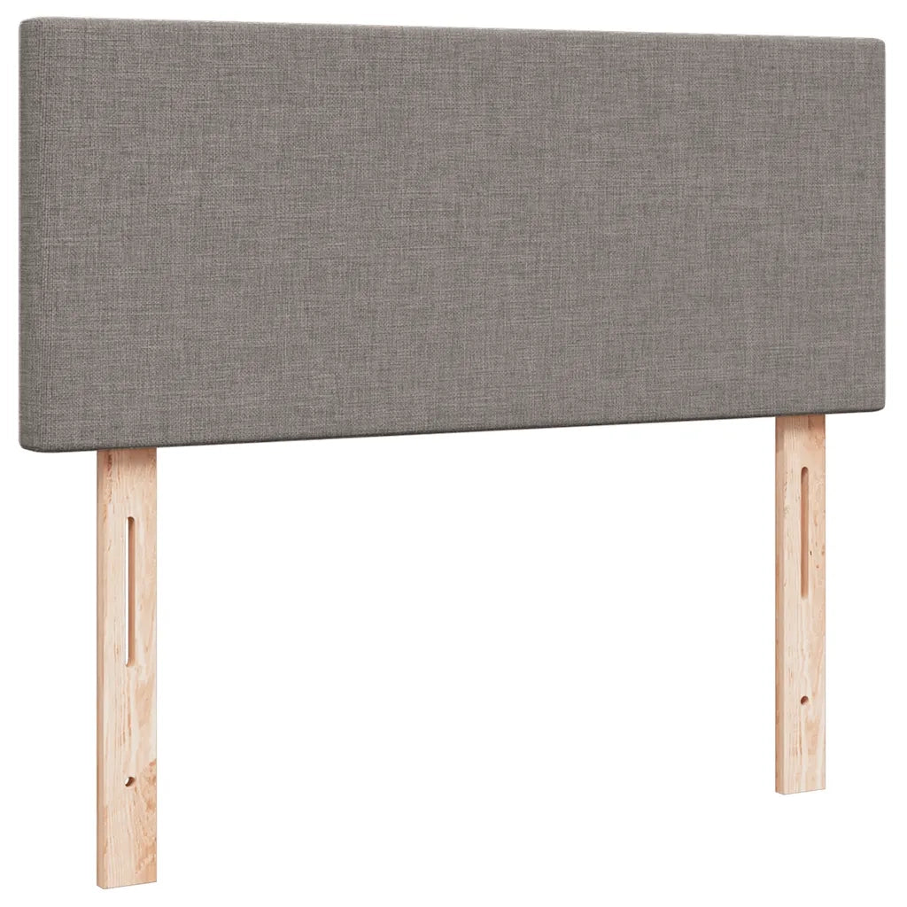 vidaXL Struttura Letto Pouf con Materasso Tortora 120x200cm in Tessuto