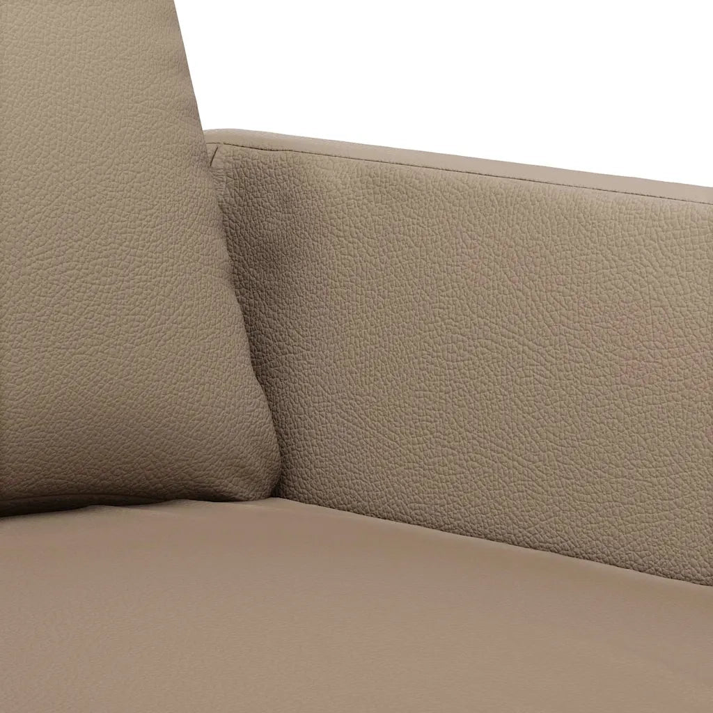 Divano a 2 Posti-Sofa 2 Posti Cappuccino 140 cm in Similpelle 607485