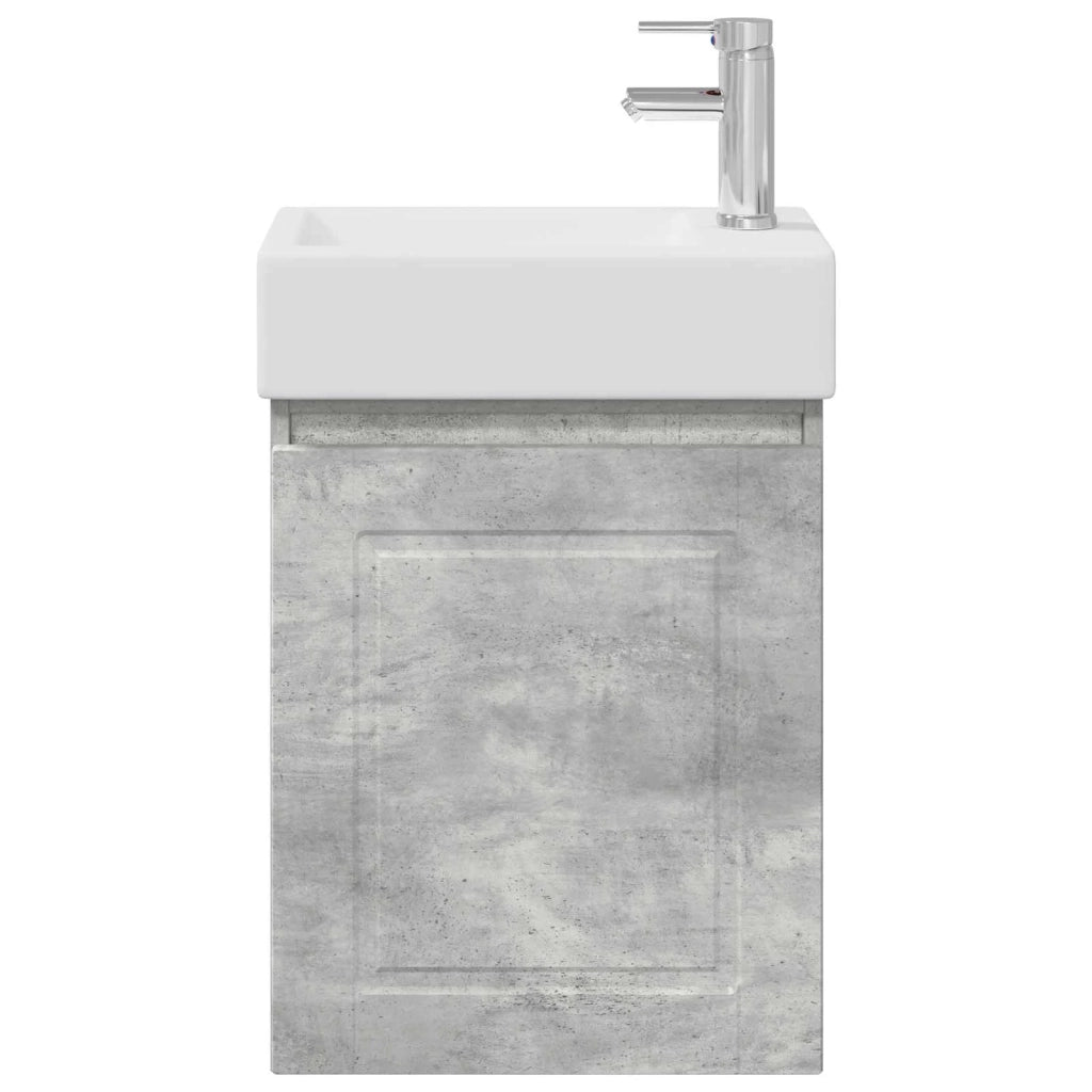 Mobile bagno con rubinetto Grigio Cemento 45,5 x 22,5 x 84 cm