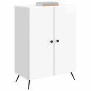 Credenza | Madia | Buffet da pranzo | Armadio da pranzo Bianco Lucido 66 x 34,5 x 90 cm Legno ingegnerizzato