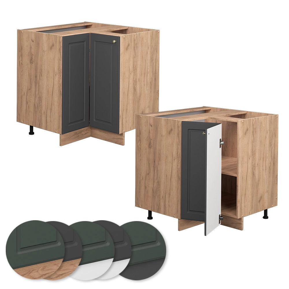 Vicco Mobile ad angolo cucina Antracite-oro 80.5 cm senza piano di lavoro
