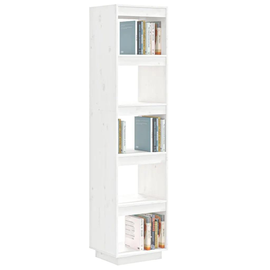 Libreria/Divisorio Bianco 40x35x167cm in Legno Massello di Pino 810855