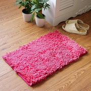 Pavimento da bagno in chenille morbido con assorbimento dell'acqua e antiscivolo, 60 x 40 cm - Rosso Rosa