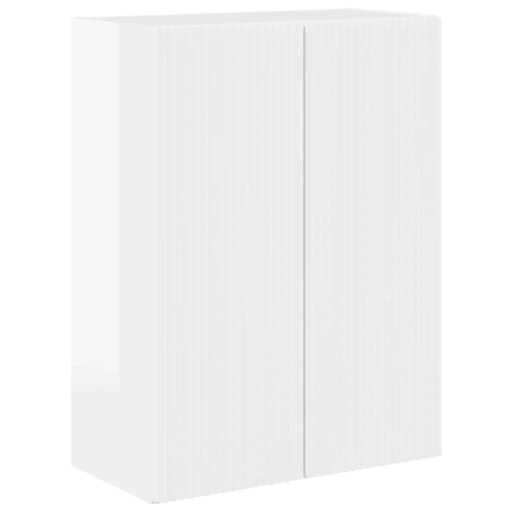 Mobile TV da parete-Mobile TV a Muro-Credenza TV Bianco Lucido 59,5 x 31 x 80 cm