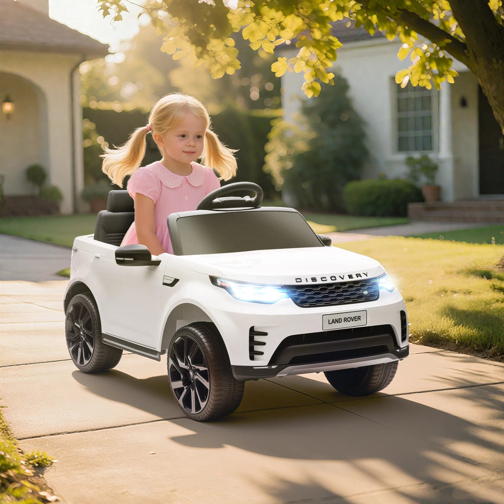 Automobile Bambini Land Rover Elettrica ¨C zephmum ¨C Bianco 105x68.5x58 cm