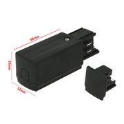 Kit Connettore Alimentazione Destra + Terminale Chiusura Colore Nero Per Binario Guida Trifase CB40203