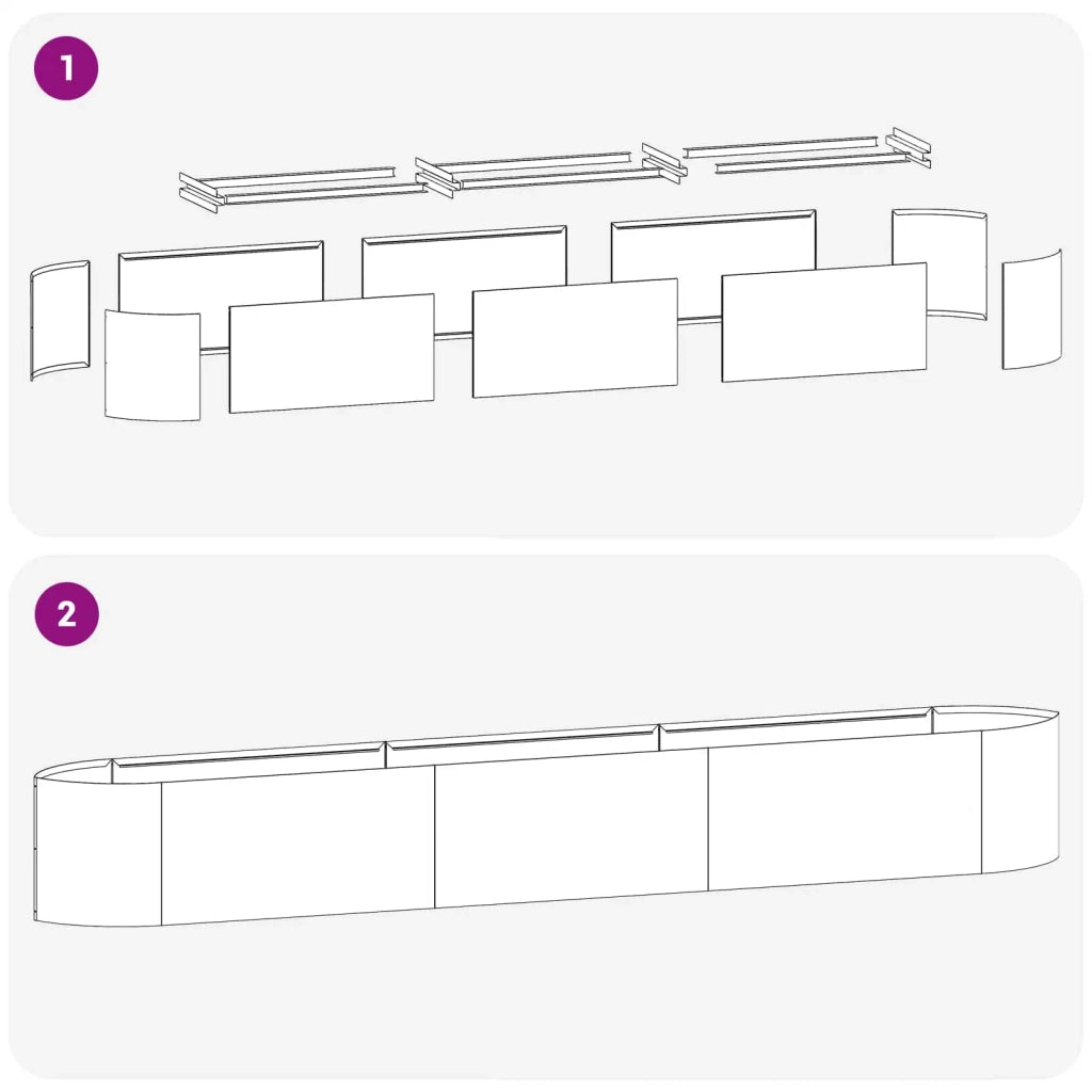 Letto rialzato da giardino Acciaio Inox 300 x 40 x 40 cm 8011730